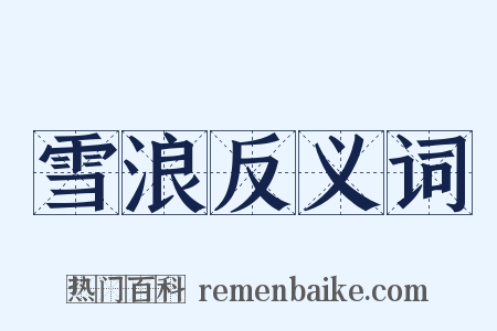 雪浪反义词是什么意思的图片